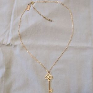 NEW Aeropostale Gold Gem Key Necklace